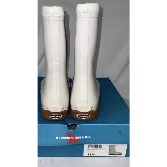 NIB Men "Rugged Shark " Waterproof Deck Boots Color:Great-White US13M - Picture 4 of 16